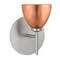 Besa Lighting Divi Mini Sconce, Copper Foil, Satin Nickel Finish, 1x40W Halogen 1SW-1758CF-SN - alternate 1
